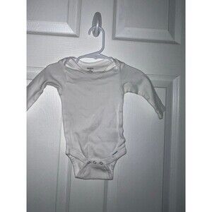 Gerber Baby Boy or Baby Girl Plain White Long Sleeve Onesie